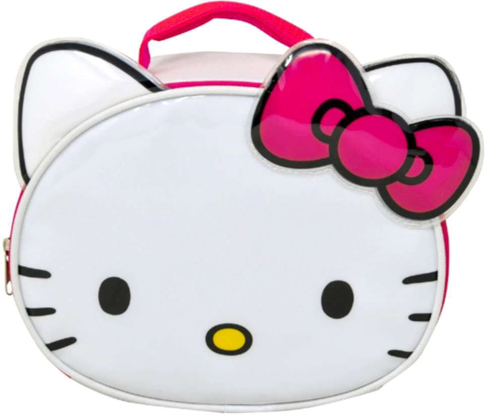 Hello Kitty Insulated Lunch Bag Girls White Pink Bow Sanrio Character ...
