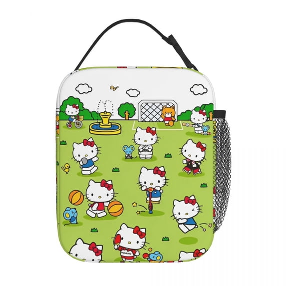 Hello Kitty Insulated Lunch Box Reusable Thermal Cooler Lunch Bag Work Food Picnic Container Tote Bags