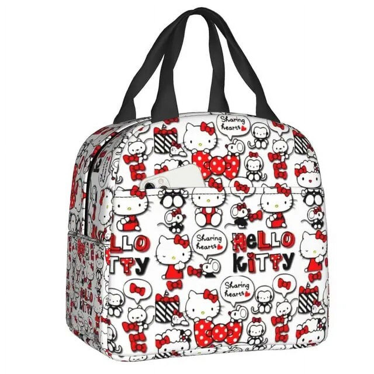 Hello Kitty Insulated Lunch Box for Women Portable Thermal Cooler Lunch