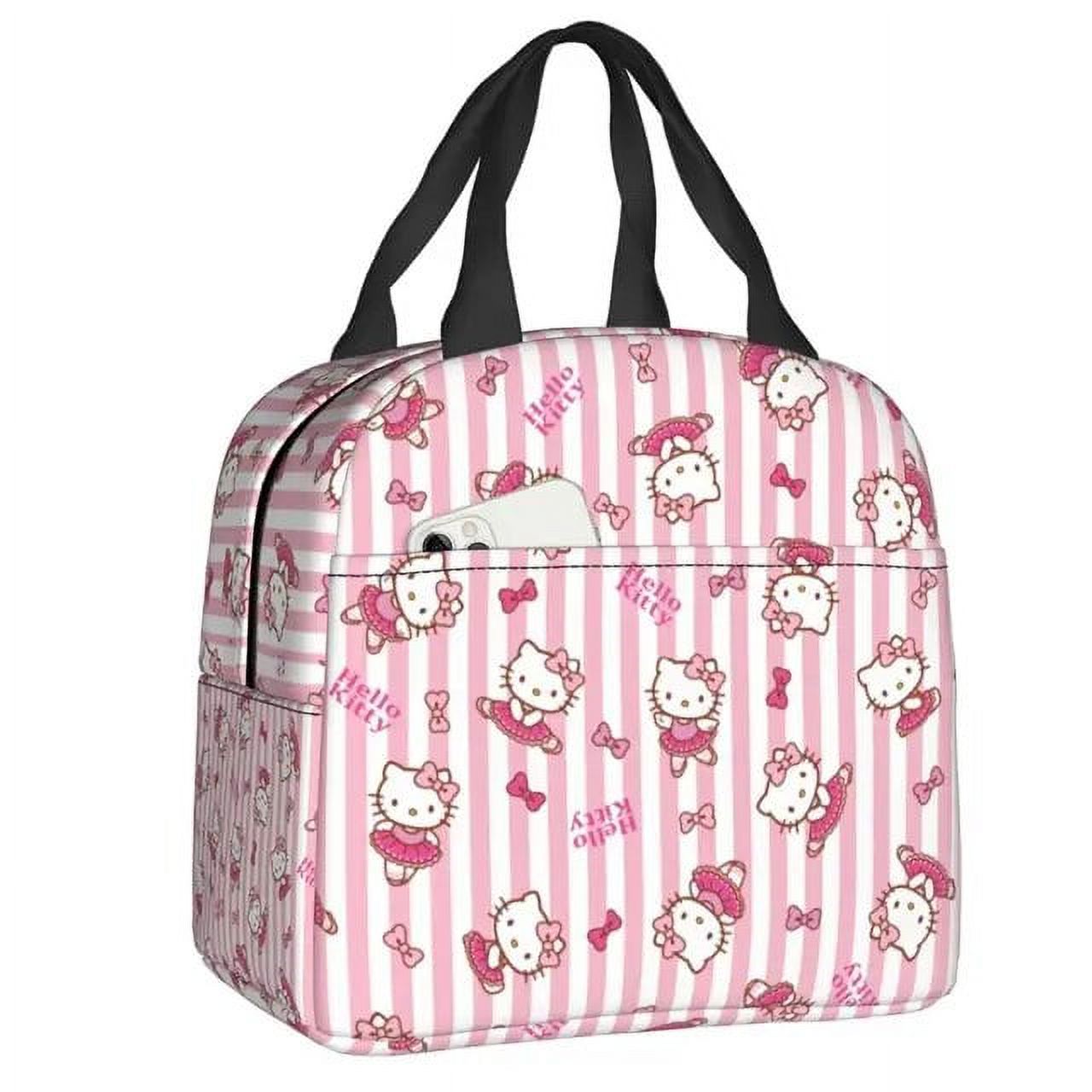 Hello Kitty Insulated Lunch Box for Women Portable Thermal Cooler Lunch