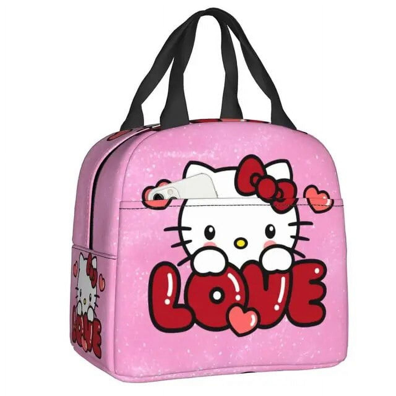 Hello Kitty Insulated Lunch Box for Women Portable Thermal Cooler Lunch
