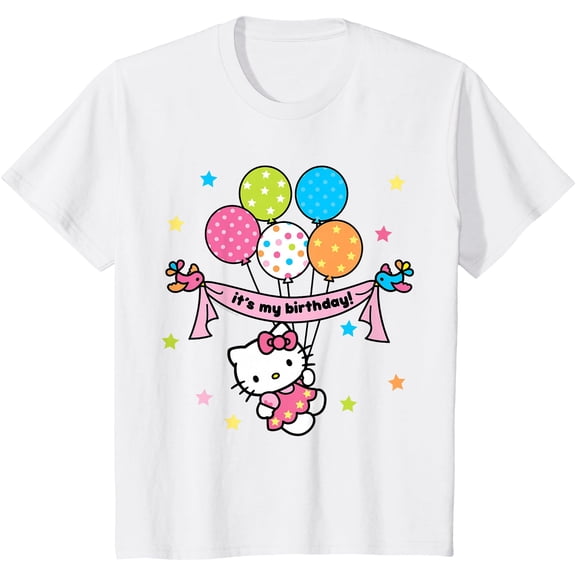 Hello Kitty "It's My Birthday" Party DTG Print Unisex T-Shirt