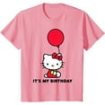 thumbnail image 1 of Hello Kitty Its My Birthday Youth T-Shirt, Cute Tee For Boys Girls Kids Toddler, Light Pink Color, Size XS, 1 of 2