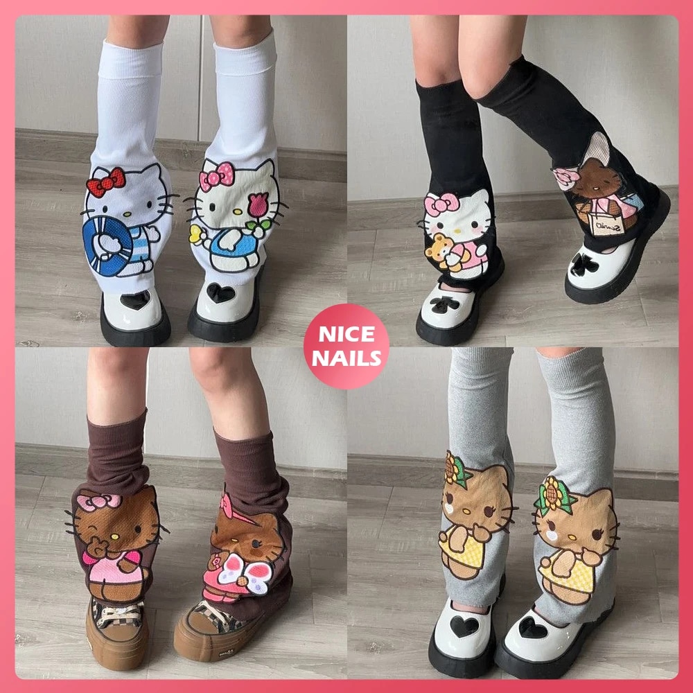 Y2K Bow Leg Warmers - Kawaii Boot Socks For Lolita & 80s Themed Parties
