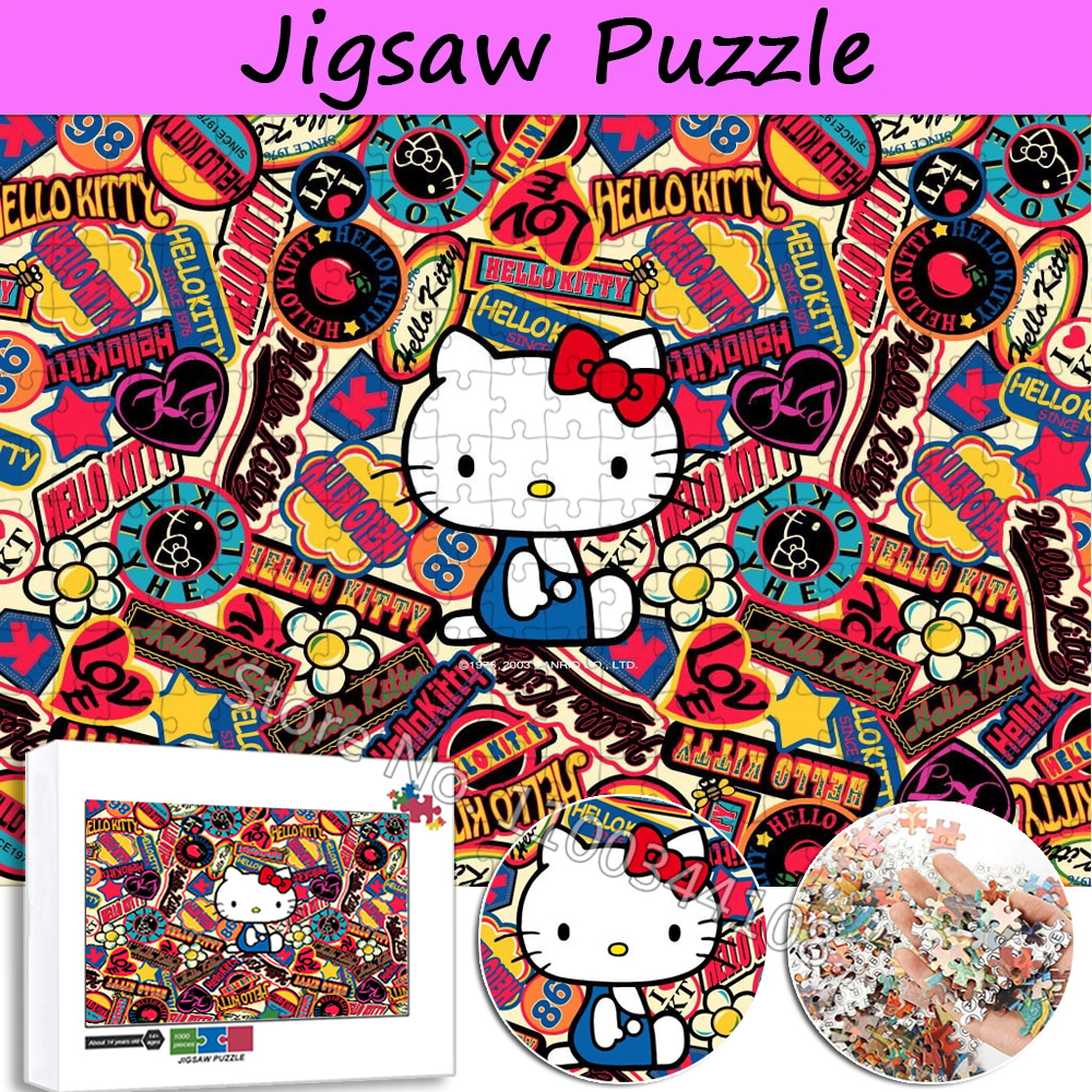 Hello Kitty Jigsaw Puzzle 300/500/1000 Pieces Sanrio Anime HelloKitty