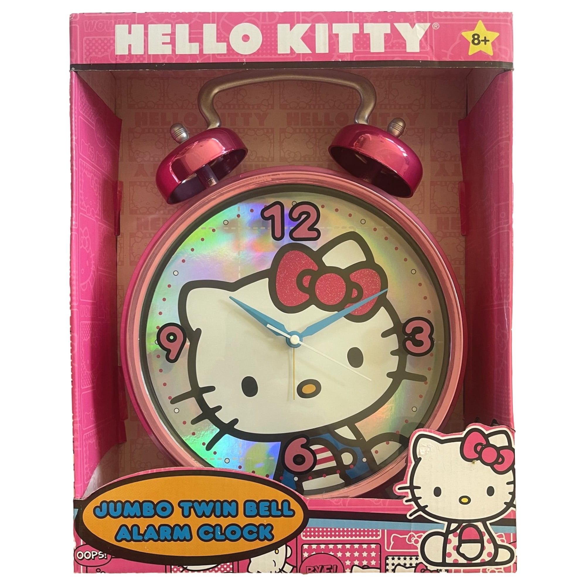 Hello Kitty Jumbo Alarm Clock, Pink with Twin Bells - Walmart.com