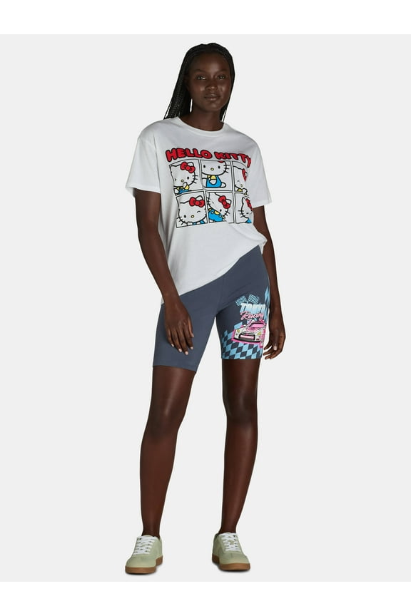 Juniors Graphic Print Bike Shorts, Sizes XXS-XXL