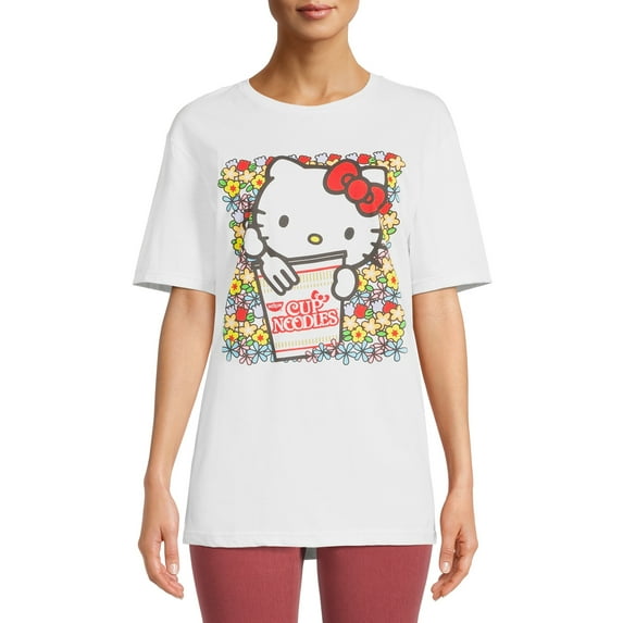 Hello Kitty Juniors' Nissin Cup Noodles Flower Graphic Tee