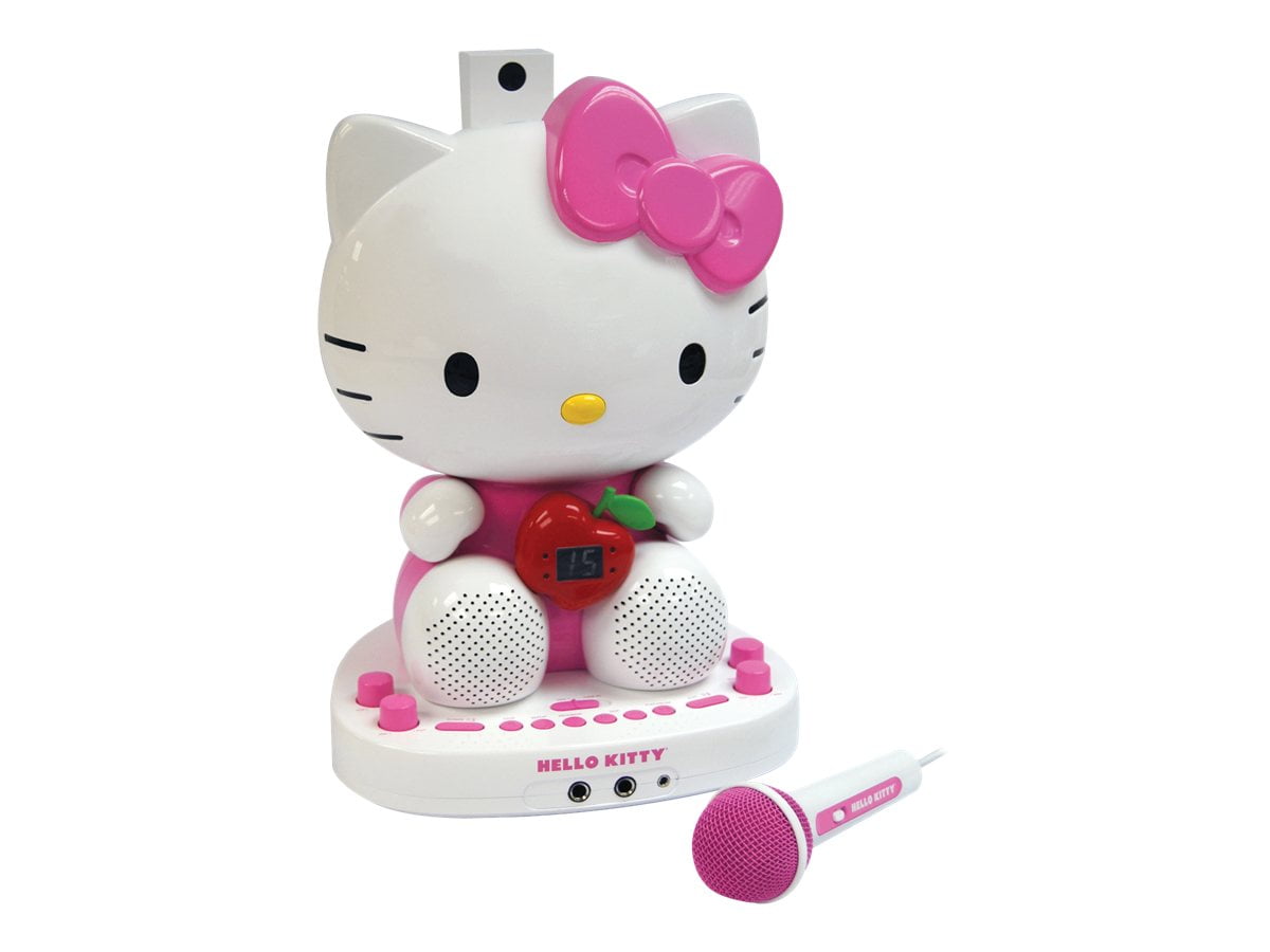 Hello Kitty Portable Karaoke Machine, 3 Watt, with Microphone for