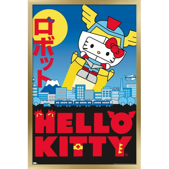 Hello Kitty - KaiJu Wall Poster, 14.725" x 22.375", Framed