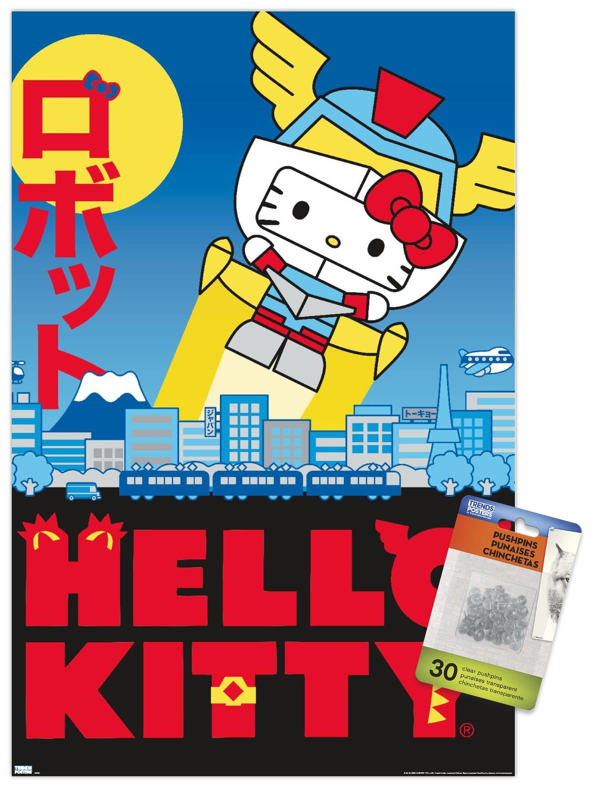 Hello Kitty - KaiJu Wall Poster with Push Pins, 14.725" x 22.375"