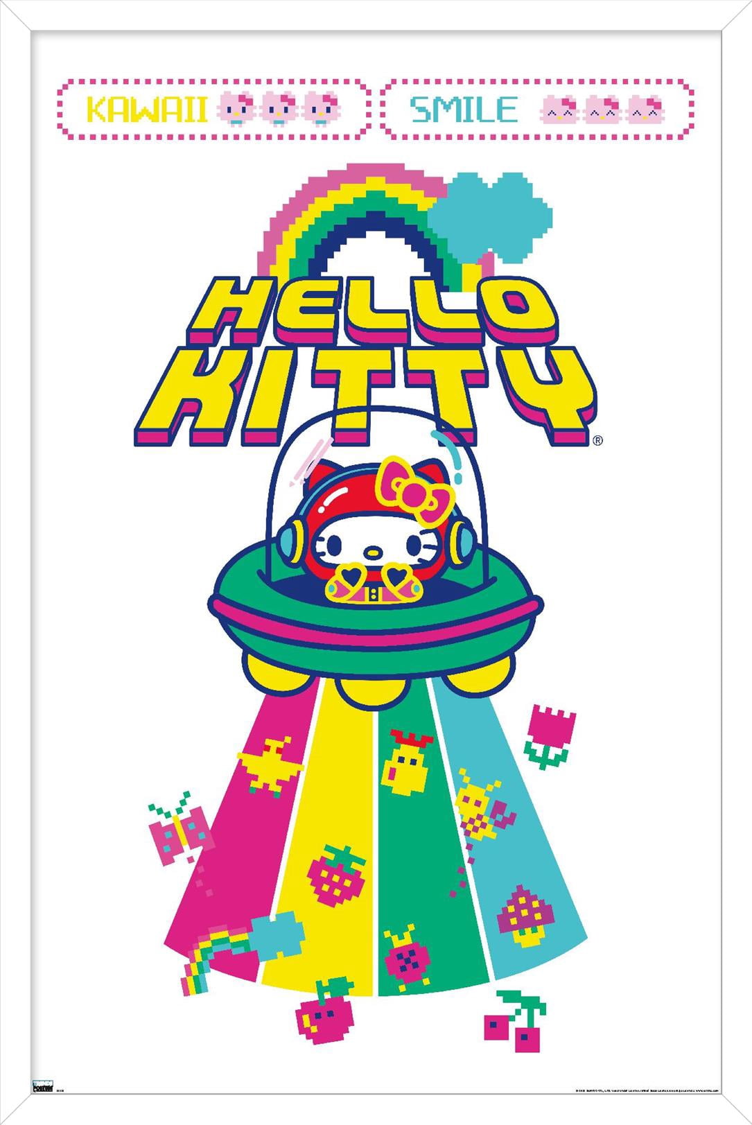 Hello Kitty - Kawaii Alien Wall Poster, 14.725" x 22.375" Framed