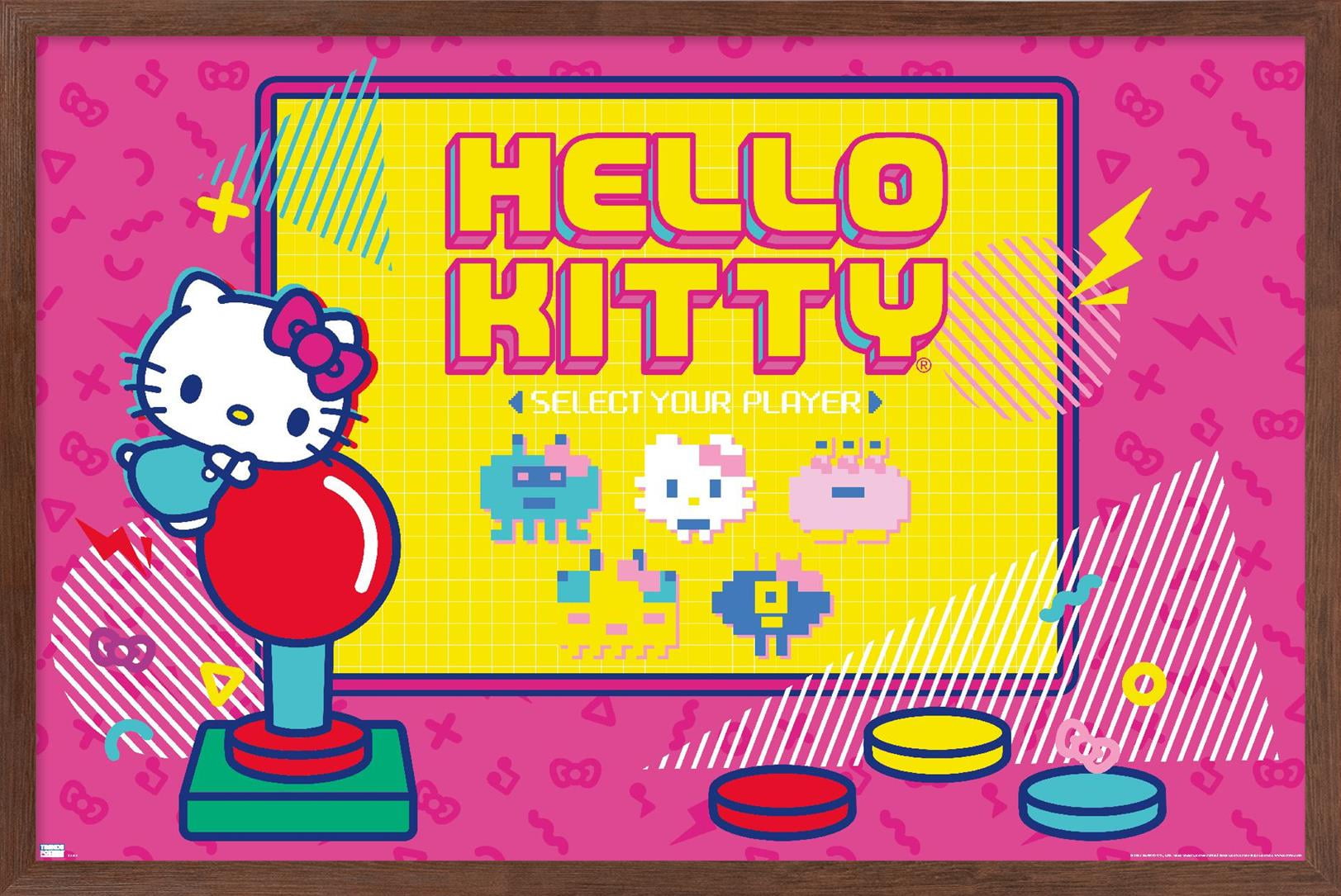 Hello Kitty - Kawaii Arcade Wall Poster, 22.375