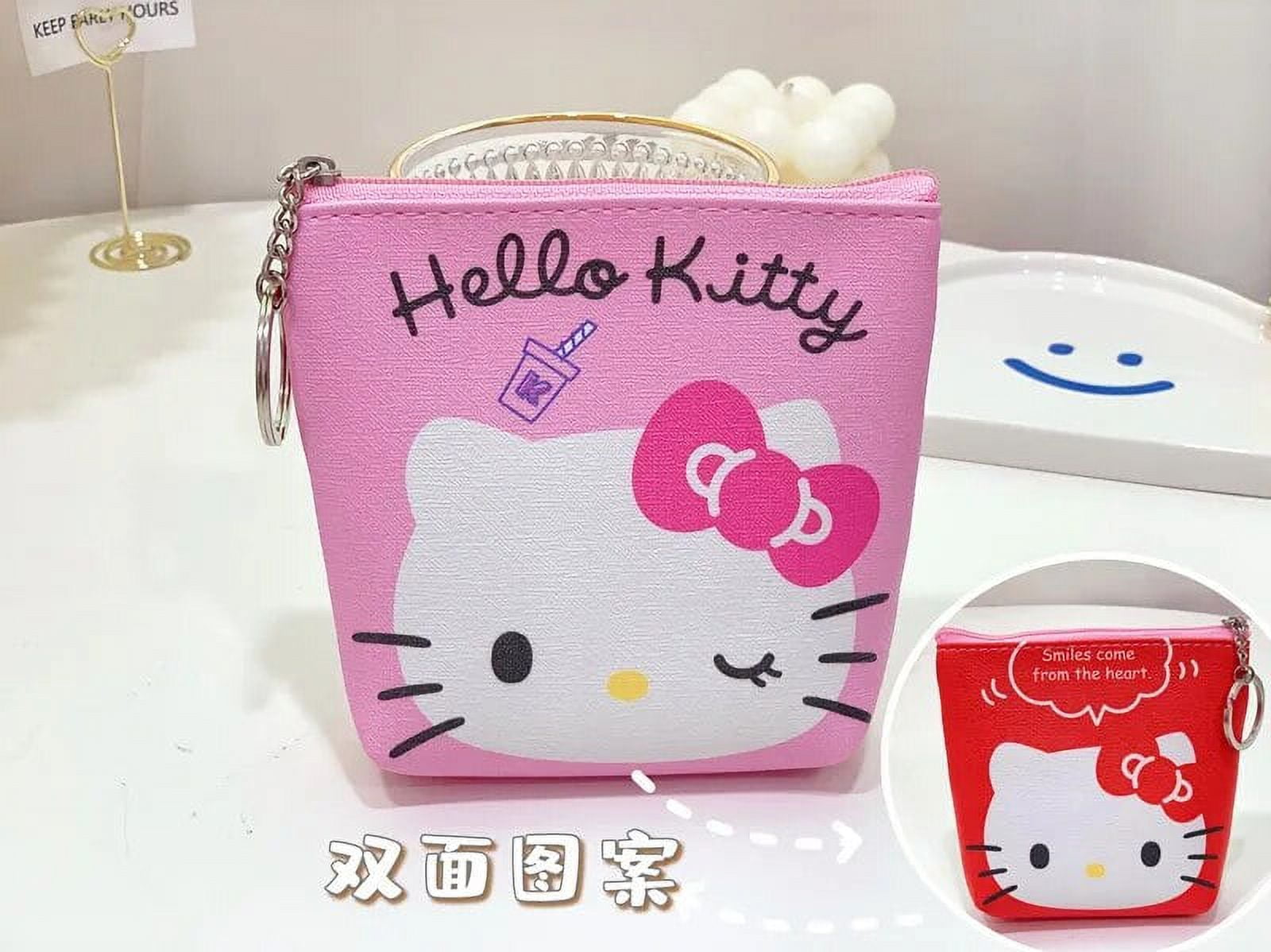 Hello Kitty Kawaii Coin Purses Sanrio Cute Card Holders Keychain Bags