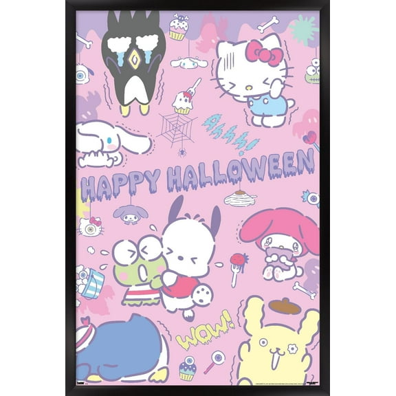 Hello Kitty - Kawaii Horror Wall Poster, 14.725" x 22.375" Framed