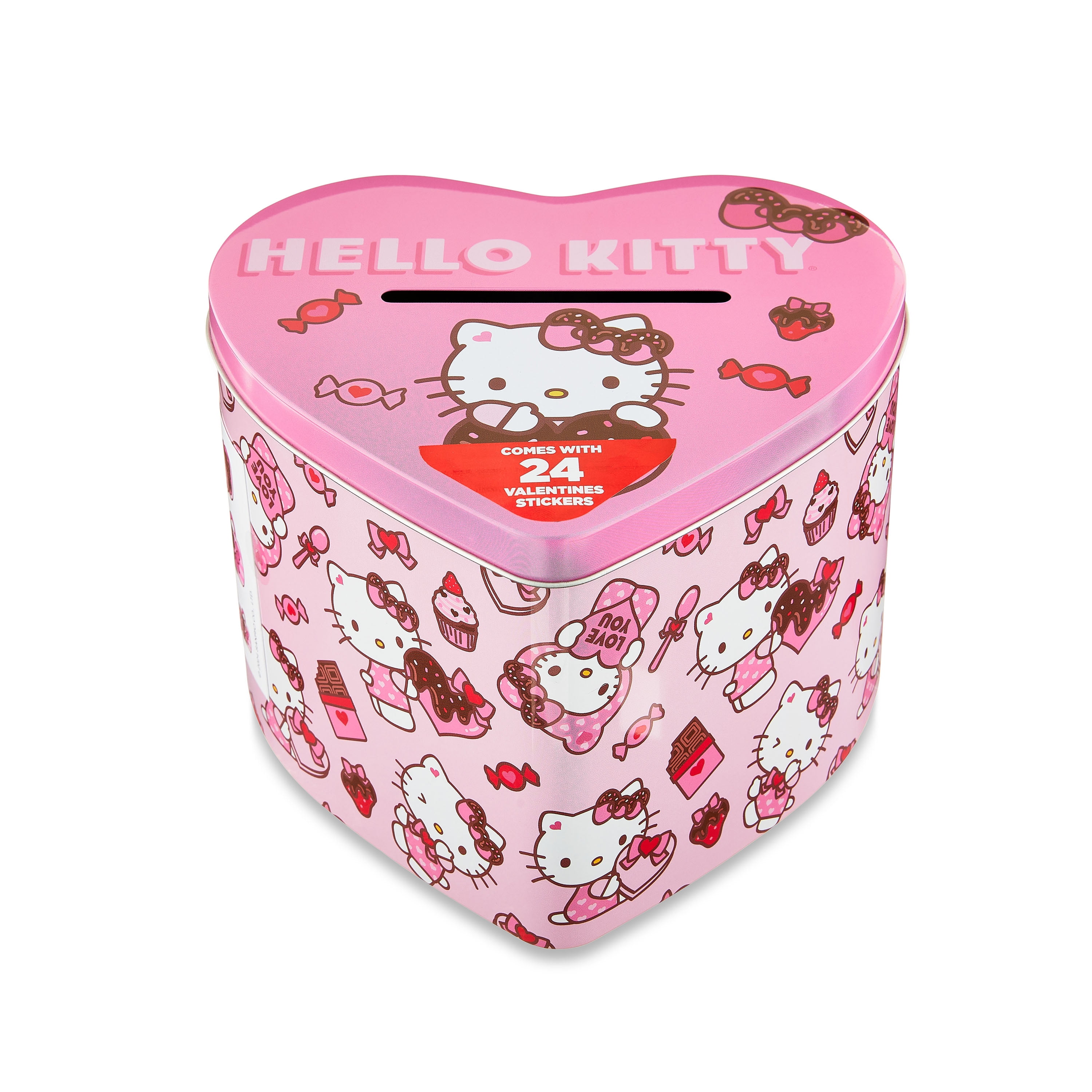 Megatoys Hello Kitty Tin Box Gift Set for Kids - Tin Box, Tin Pencil Case, Water Bottle, Puzzle, Stickers