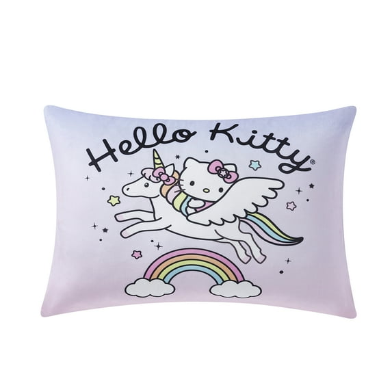 Hello Kitty Kids Bed Pillow w/ Removable Zippered Pillowcase, 20 in x 26 in