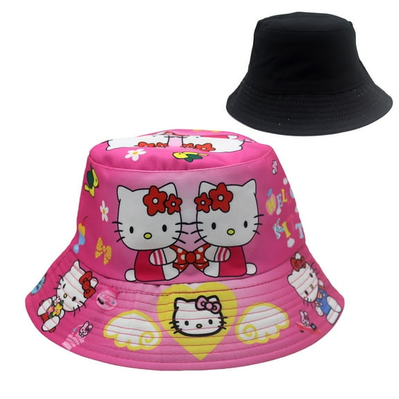 Hello Kitty Kids' Fisherman Sun Hat with Playful Prints Outdoor Bucket Hat