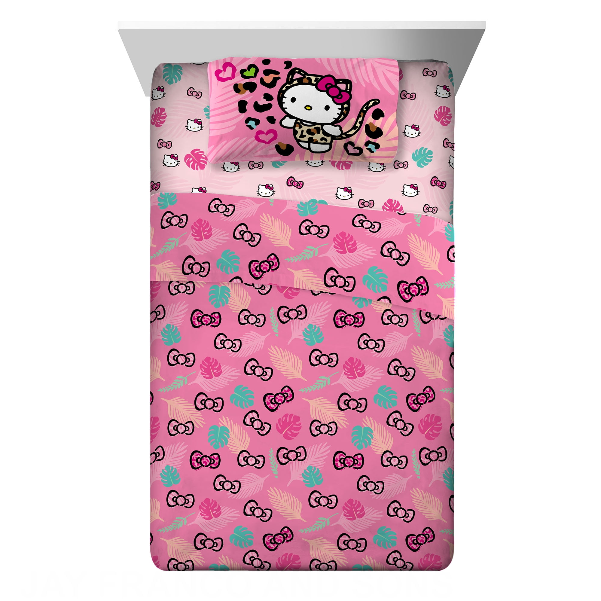 Hello Kitty Kids Twin Sheet Set, Pink, Sanrio