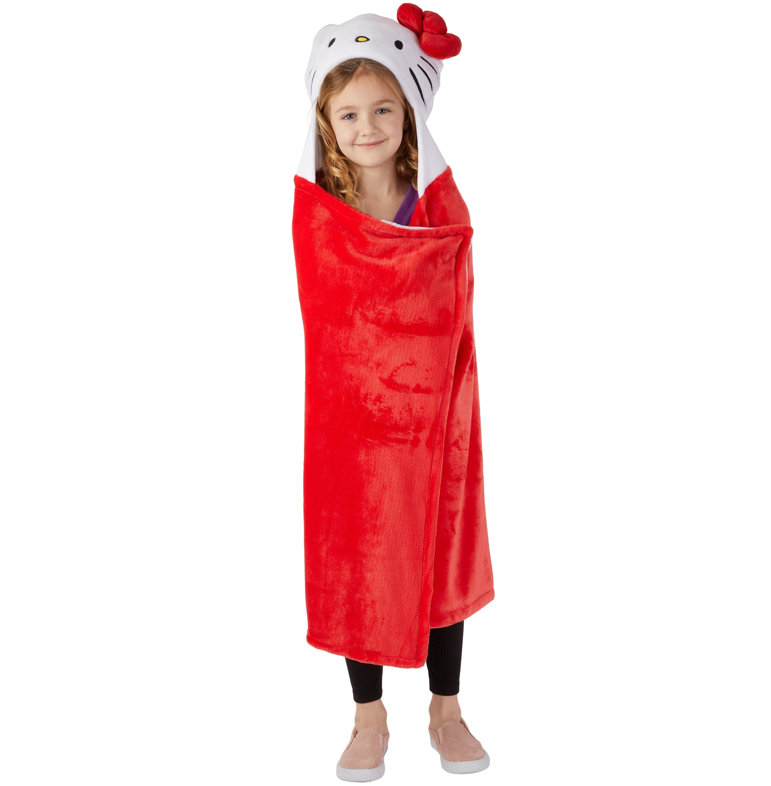 Hello Kitty Kids Hooded Throw Blanket