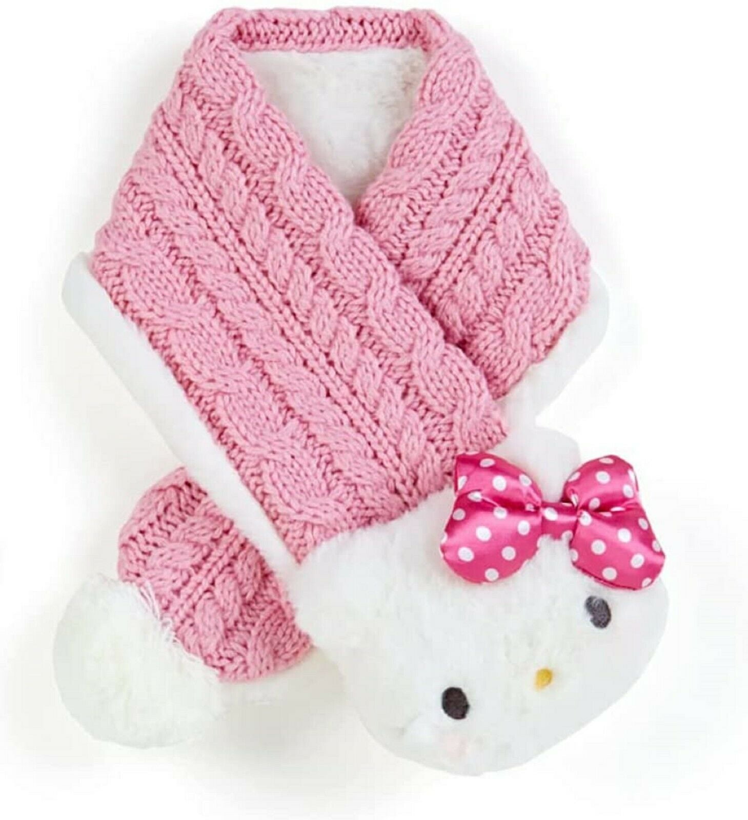 ◆TAW&TOE◆ OG Tan Hello Kitty Scarf SET OG+SCARF SET_TKT Hello Kitty winter set with hat and scarf for girls in