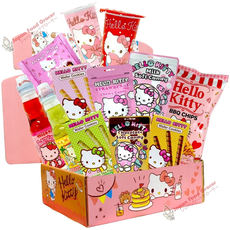 Hello Kitty モクセイダストBOX Hello Kitty Mystery Crate Snack Box, Sanrio Collectible, Japanese