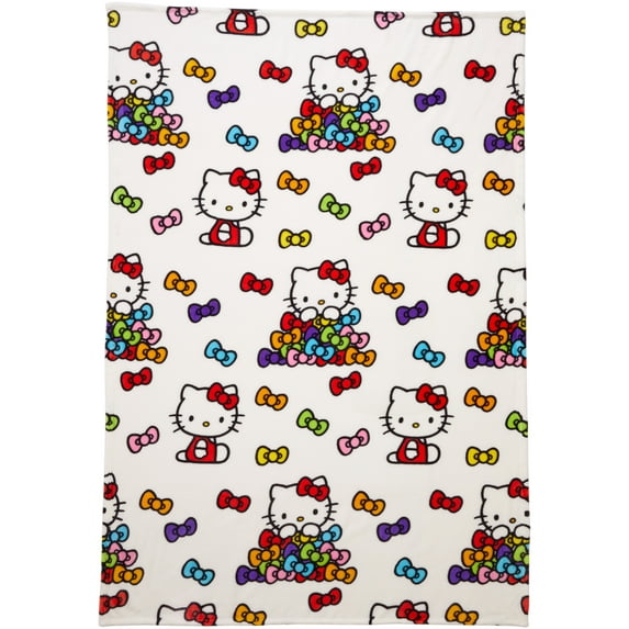 Hello Kitty Silky Soft Plush Throw Blanket, 50 x 70