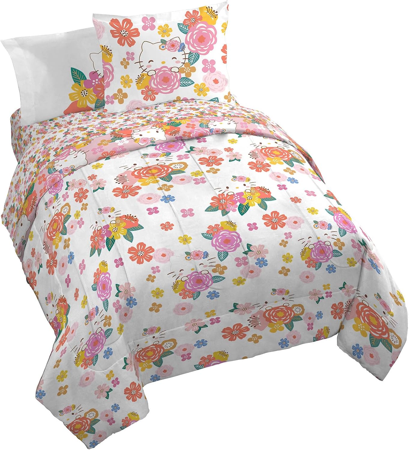 Hello Kitty King Size Comforter Set - 7 Piece Bedding with Sheet Set ...