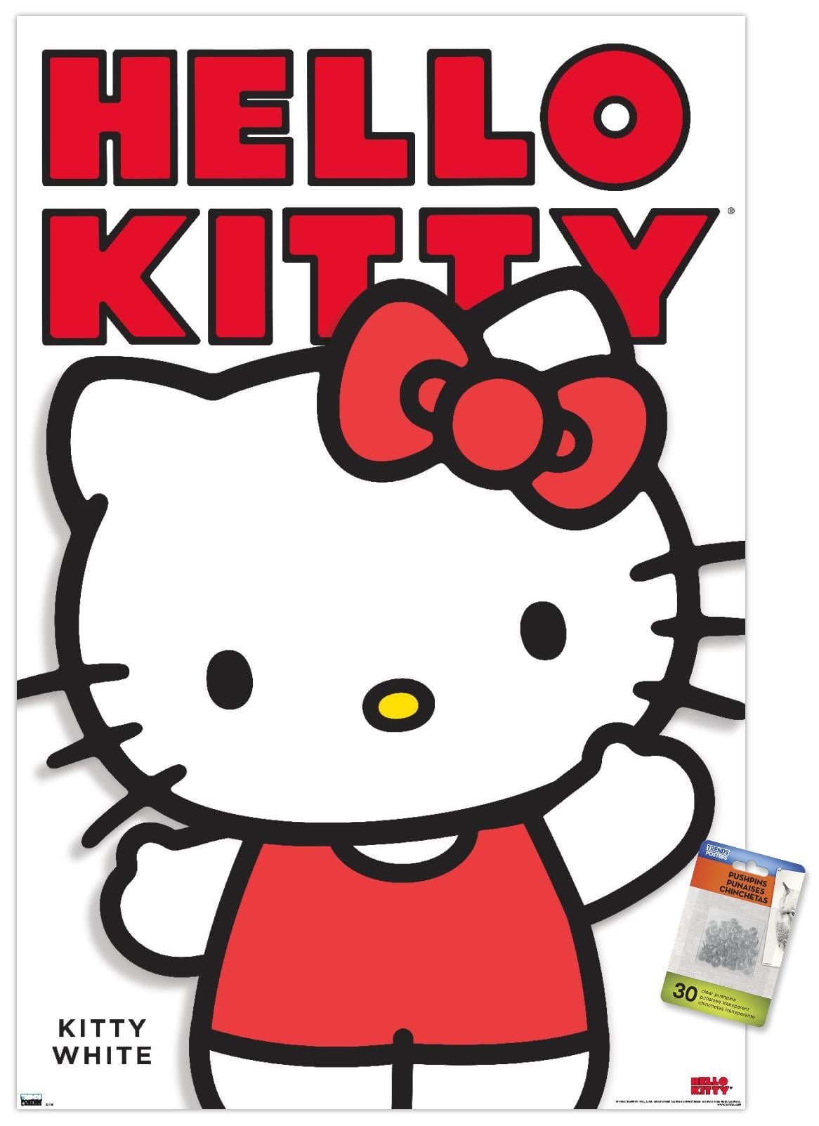 Hello Kitty - Kitty White Feature Series Wall Poster with Pushpins