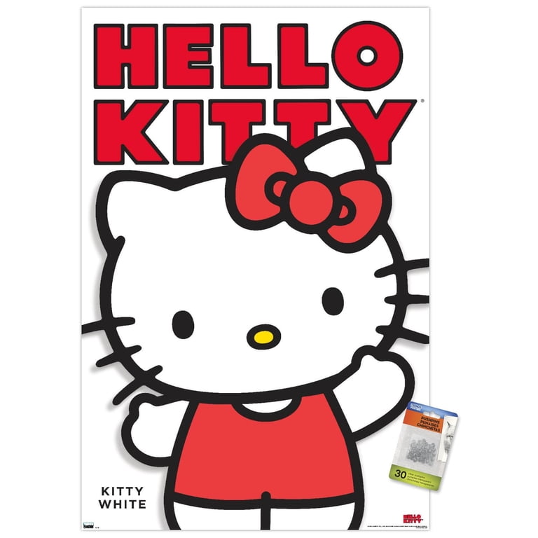 Hello Kitty - Kitty White Feature Series Wall Poster with Pushpins