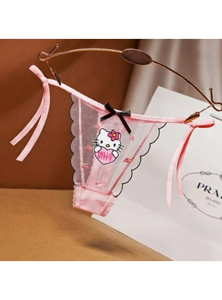 Japanese Cute Girls Mesh Panties Briefs Sheer Sexy Knickers Faux Satin  Underwear