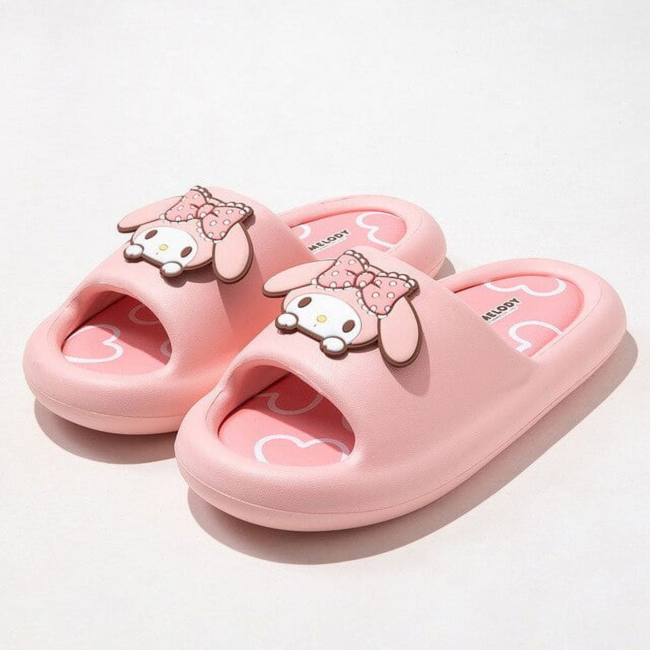 Hello Kitty Kuromi Bathroom Slippers Kawaii Sanrio Flip Flops Home ...