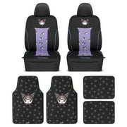 Hello Kitty Cinnamoroll Car Seat Covers with 4PC Carpet Car Floor Mats - Universal Fit for Cars