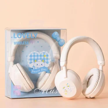 Hello Kitty Kuromi Cartoon Bluetooth Headphones Sanrio Wireless Sports Earphones High Appearance Gaming Headsets Noise Reduction