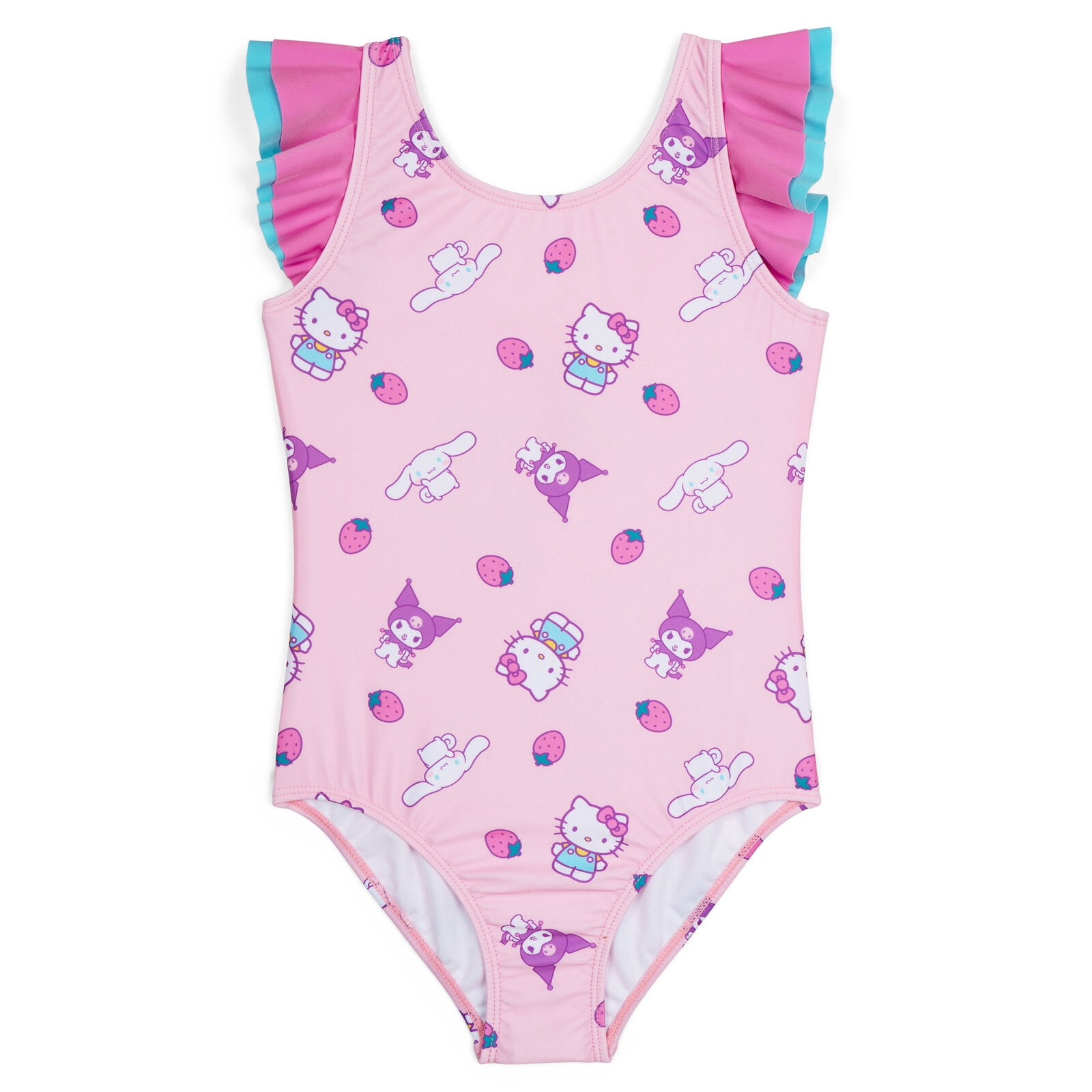 Hello Kitty Kuromi Cinnamoroll UPF 50+ One Piece Bathing Suit Little Kid to Big Kid