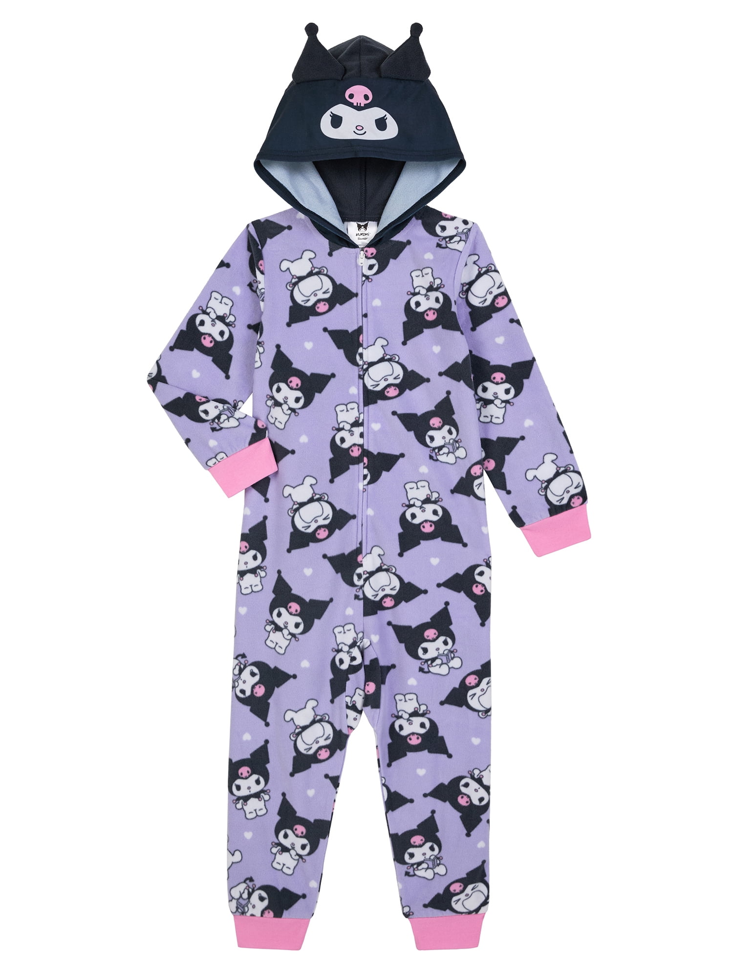 Hello Kitty Kuromi Girls Long Sleeve Blanket Sleeper, One-Piece, Sizes 4-12