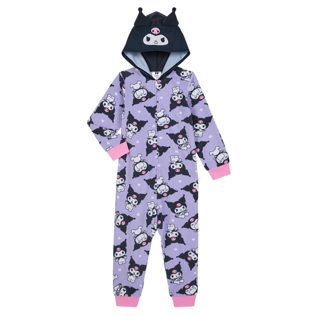 Hello Kitty Kuromi Girls Long Sleeve Blanket Sleeper, One-Piece, Sizes 4-12