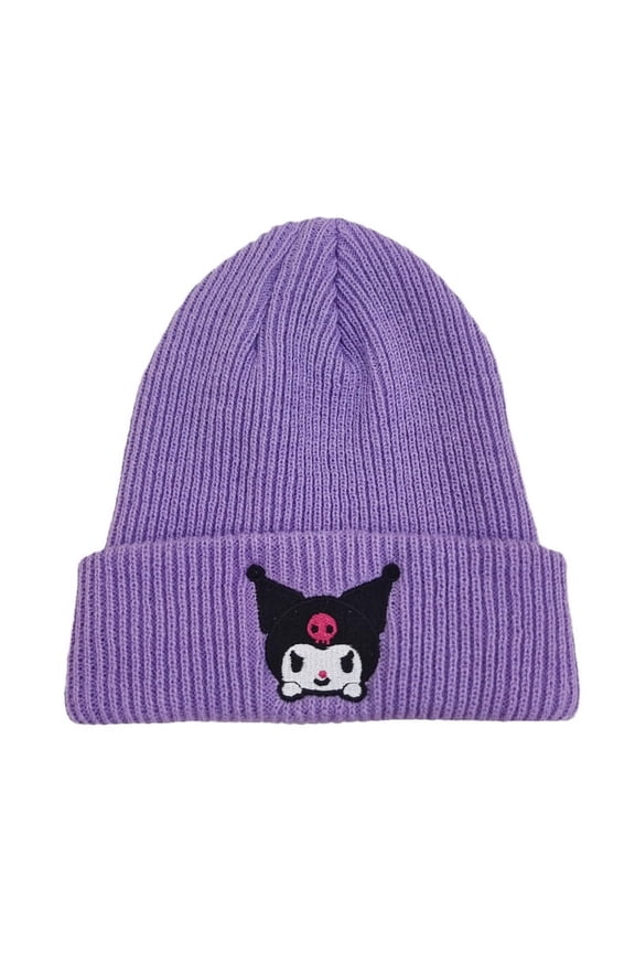 Hello Kitty Kuromi Knitted Hat Sanrio Cartoon Melody Cinnamoroll Hat Cute Gifts