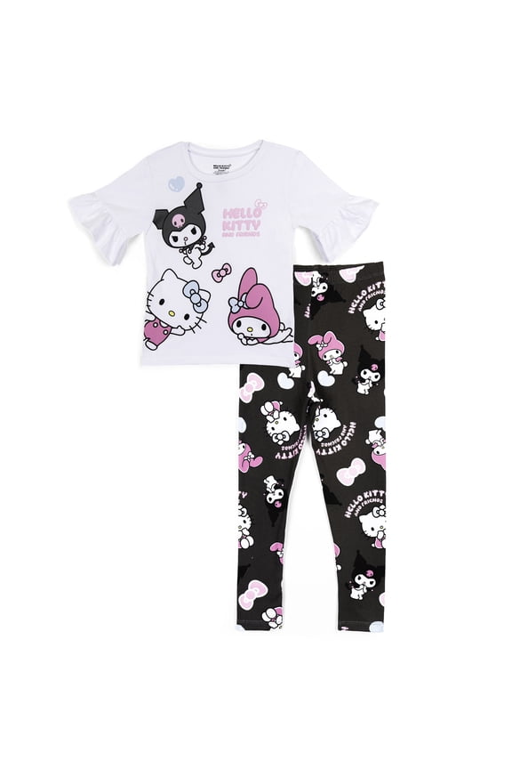 Kuromi My Melody T-Shirt and Leggings Outfit Set Toddler to Big Kid