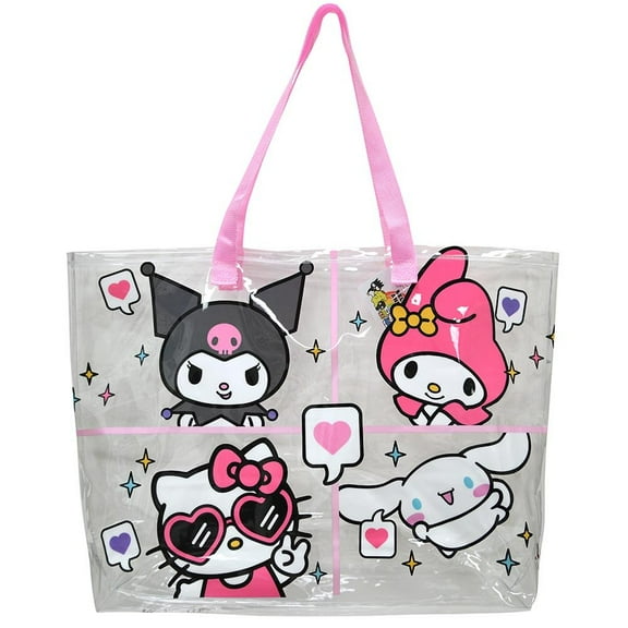 Hello Kitty Kuromi Transparent Beach Tote Bag(No California)