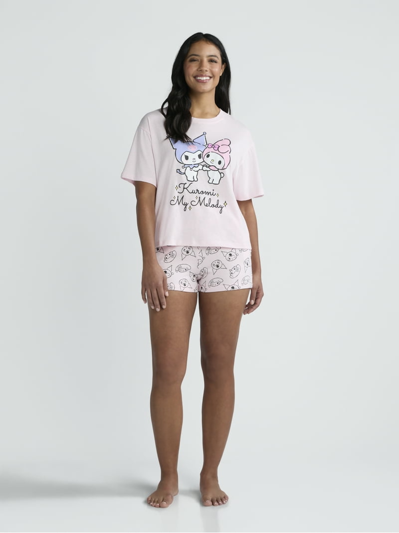 Hello Kitty Kuromi and My Melody Women's and Women's Plus Tee and