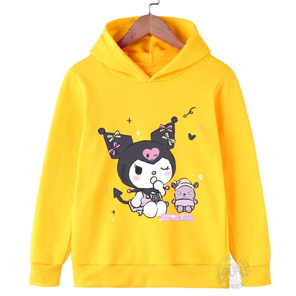 NoNo Kumy Girls Hoodie with Blue Heart Embroidery