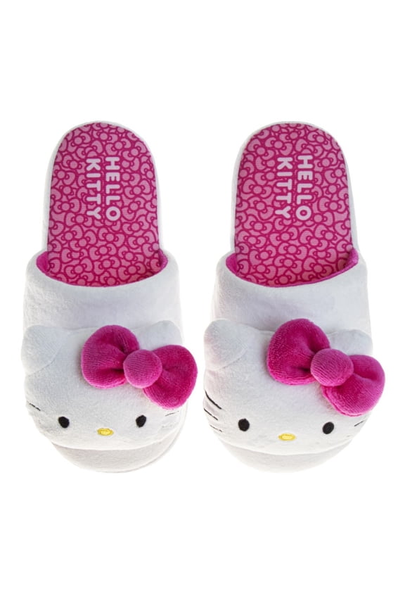 Ladies Dual Sizes Slipperswhite Fuchsia, Size: 7-8