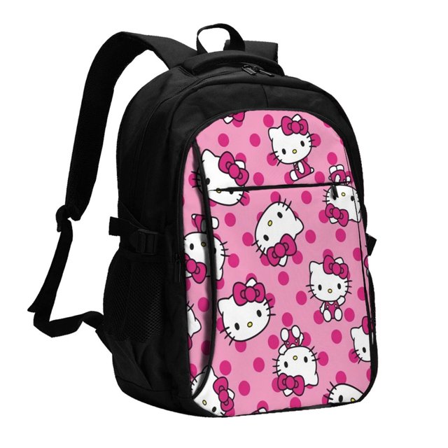Hello Kitty Laptop Backpack Large Fits Up To Laptop With Usb Charging