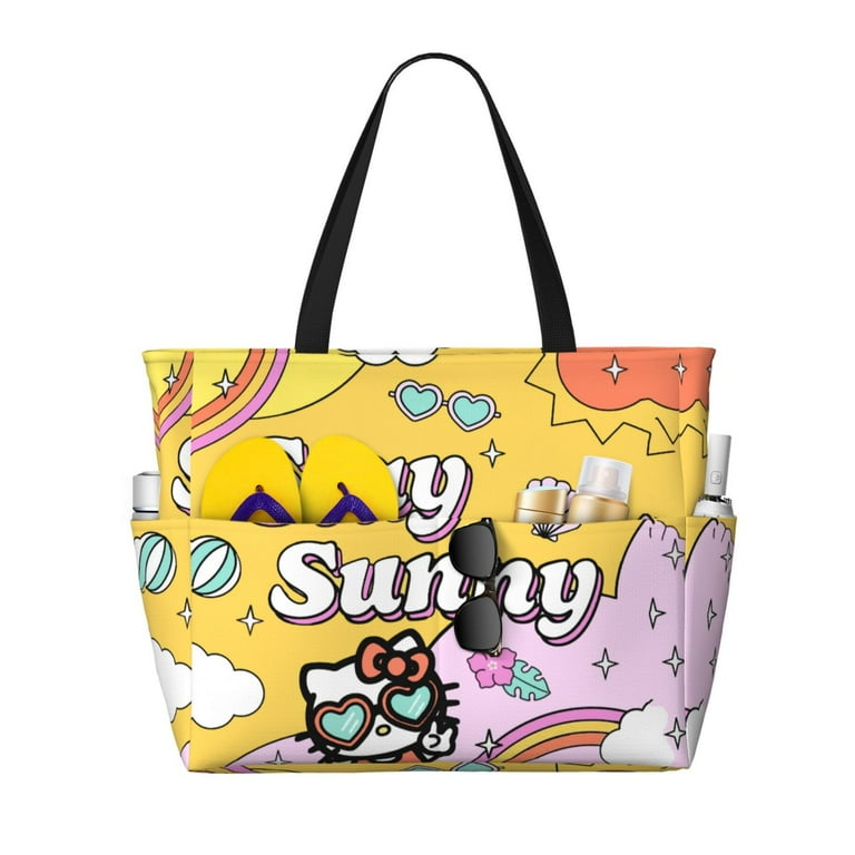 Hello Kitty Large Capacity Beach Travel Bag For Women Girl Tote Bags Multi Functional Handbag Shoulder Bag Walmart