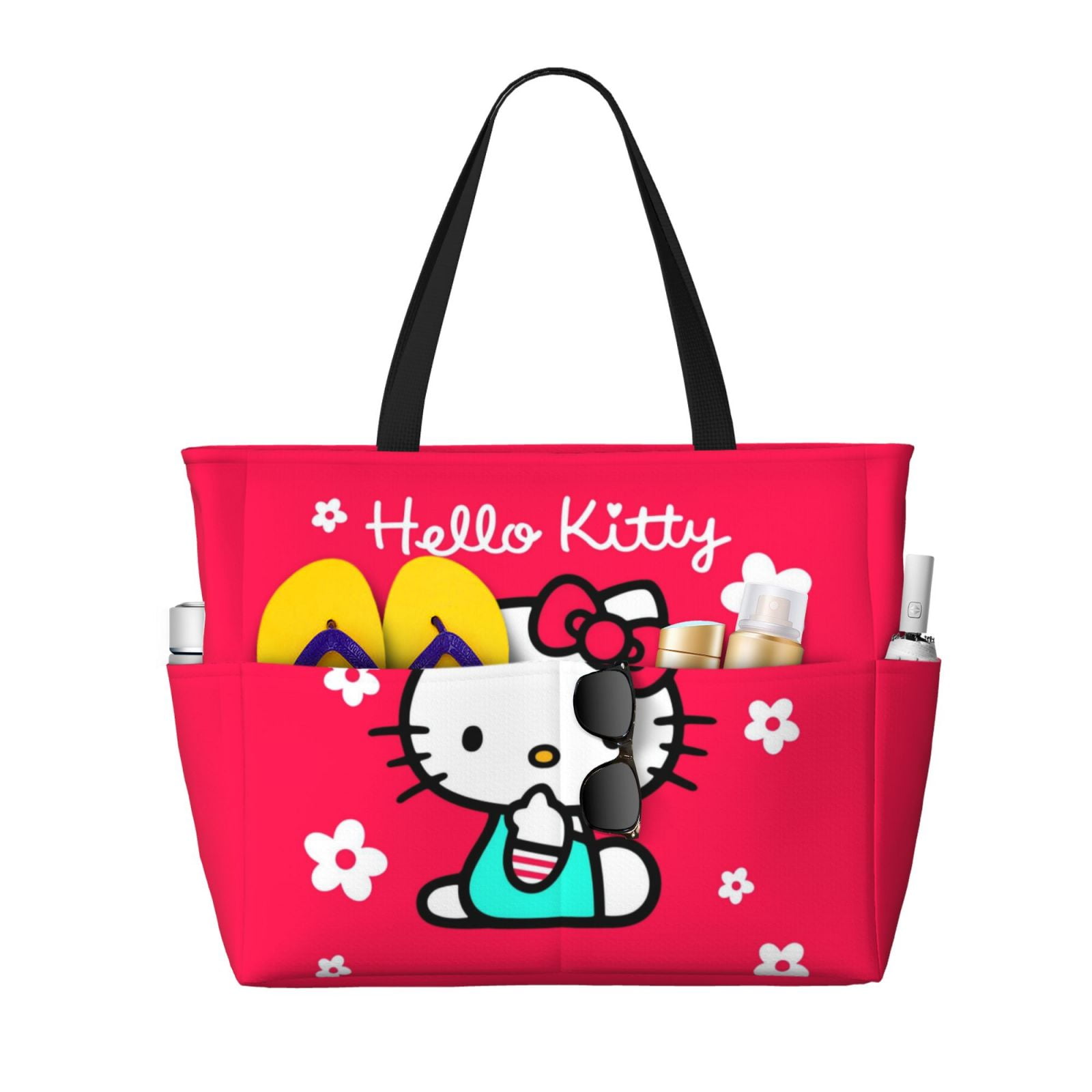 Hello Kitty Large Capacity Beach Travel Bag For Women Tote Bags Multi ...