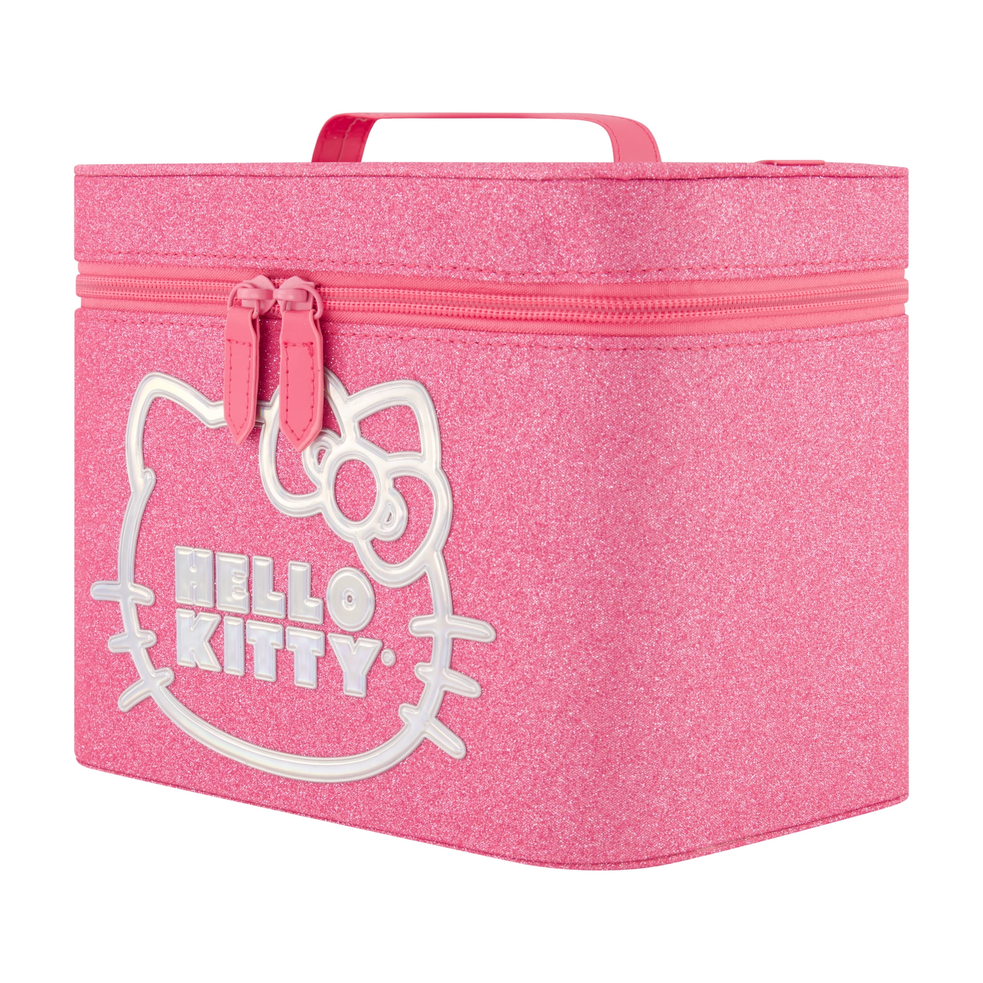 HELLO KITTY メイクボックス Hello Kitty Large Cosmetic Travel Case Organizer, Portable Makeup