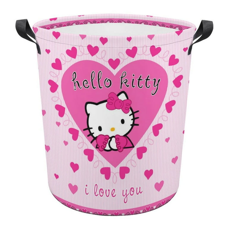 Hello Kitty Laundry Basket, Cartoon Anime Laundry Hamper, Foldable