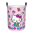 thumbnail image 1 of Hello Kitty Laundry Hamper, Dirty Clothes Hamper Storage Basket for Bathroom Bedrooms, Circular Hamper with Handles, Gifts for Boys Girls Men Women, 1 of 8