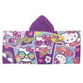 thumbnail image 1 of Hello Kitty Lets Go 22in x 5in Juvy Hooded Towel, 1 of 2